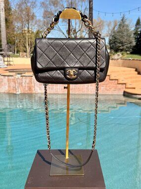 CHANEL Crossbody/Shoulder Quilted CC Funky Town Flap (Chain In Front of Flap)